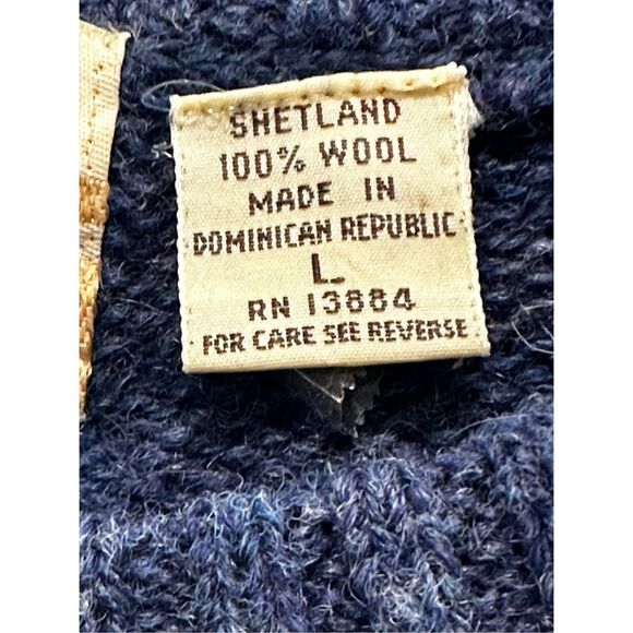 Highland size L vintage 100% wool argyle sweater *flawed - Picture 5 of 7